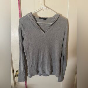 RLX by Ralph Lauren Gray Cropped Pima Cotton Hoodie